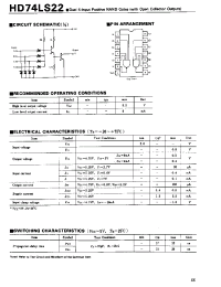 Datasheet HD74LS22 manufacturer Hitachi